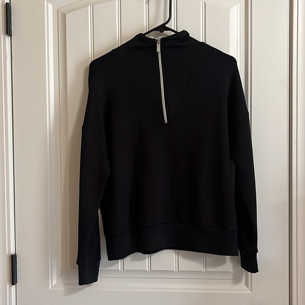 Soft Black Half-Zip Pullover